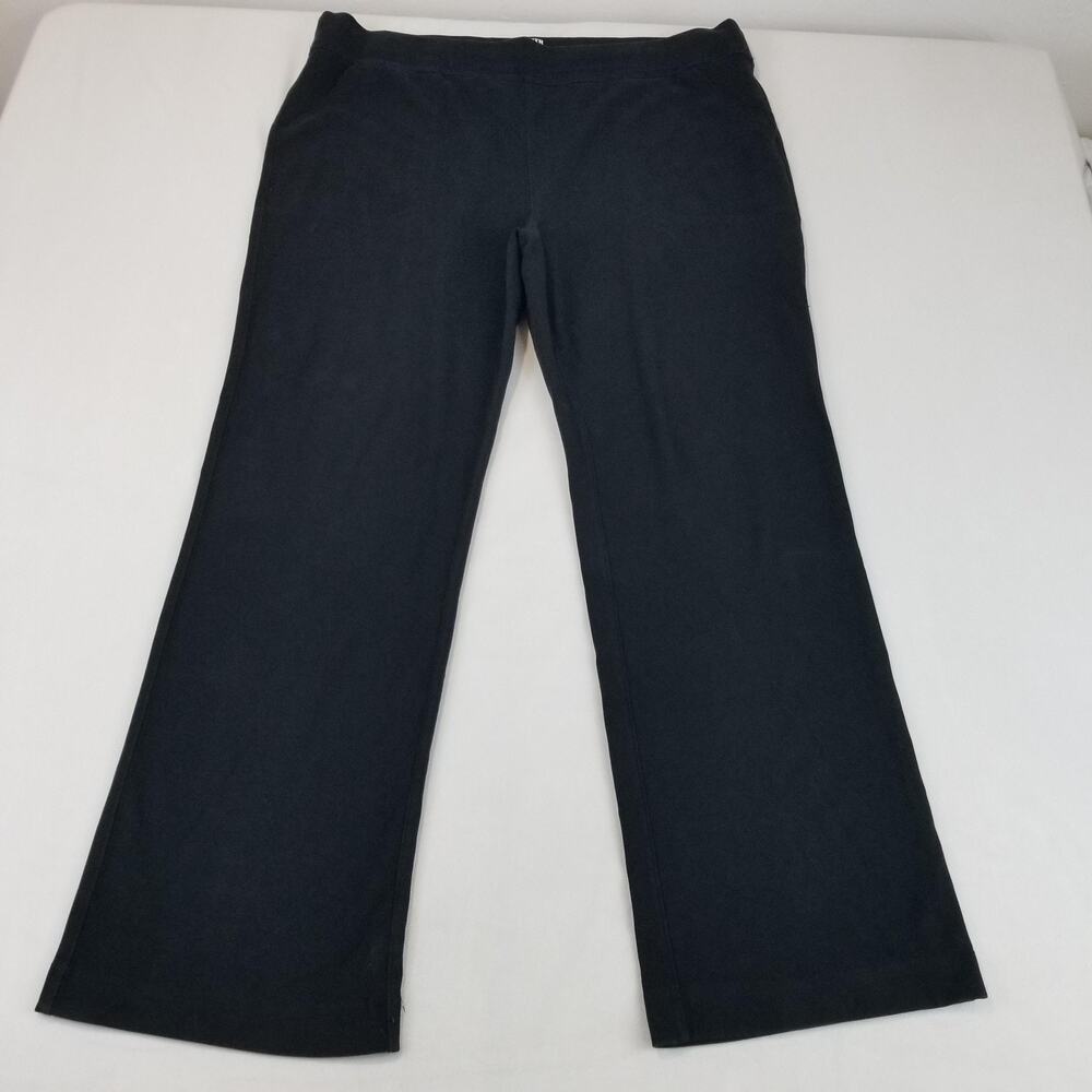 Duluth Trading Bootcut Pants Womens XXL x 31 Black NoGA Naturale Cotton Knit